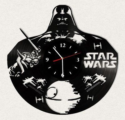 Wall Vinyl Record Clock Star Wars 12" 143-1-31 photo