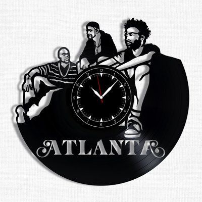 Настінний вініловий годинник Атланта, діаметр 30см Vinyl-Clock-M-Atlanta-1 фото