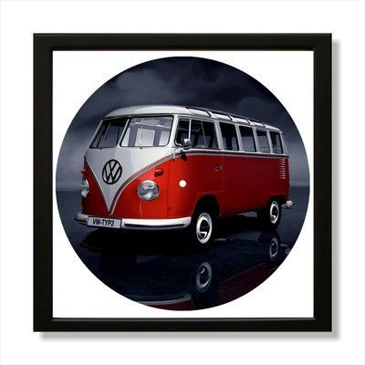 Vinyl Record Decor in a Wooden Frame Volkswagen 14" 231-4-1 photo