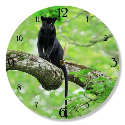 Wall Vinyl Record Clock Panther 12" 83-2-1 photo
