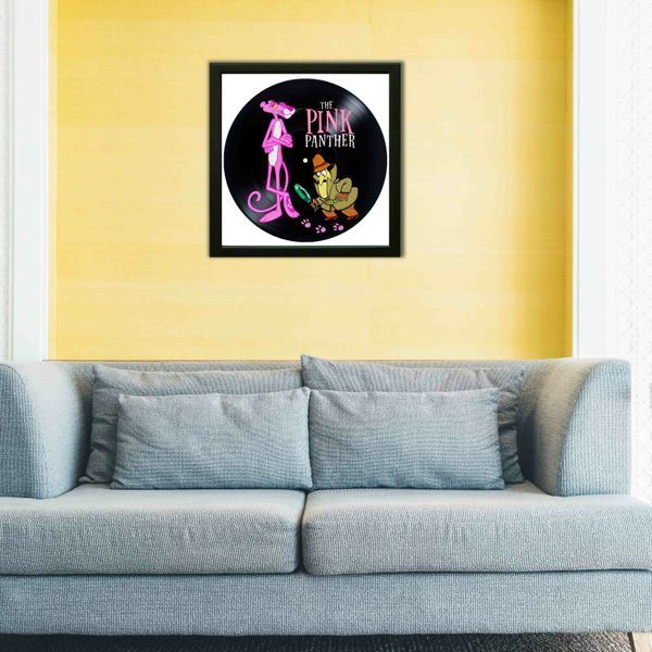 Vinyl Record Decor in a Wooden Frame The Pink Panther 14" 978-4-1 photo