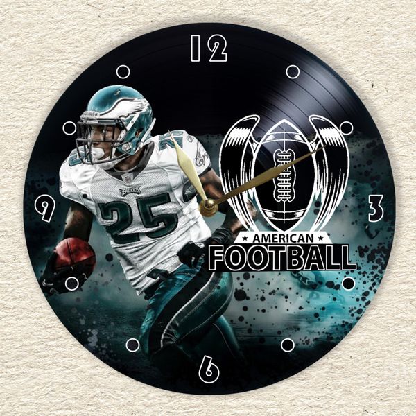 Wall Vinyl Record Clock Amarican football 12" UF-Clock-Amarican football-3 photo