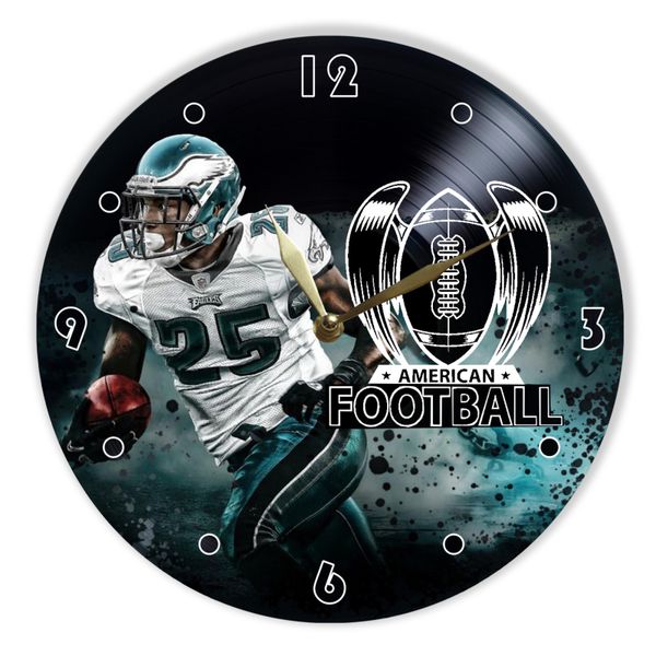 Wall Vinyl Record Clock Amarican football 12" UF-Clock-Amarican football-3 photo