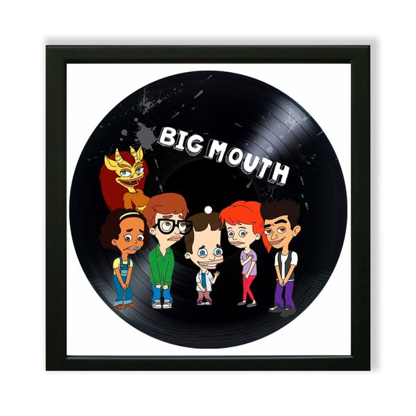 Vinyl Record Decor in a Wooden Frame Big Mouth 14" UF-Frame-C-Big Mouth-3 photo