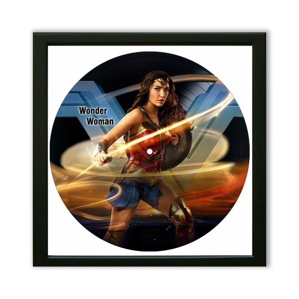 Vinyl Record Decor in a Wooden Frame Wonder Woman 14" UF-Frame-Wonder Woman-1 photo