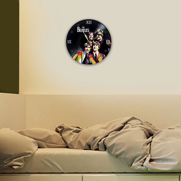 Настінний вініловий годинник The Beatles, діаметр 30см UF-Clock-The Beatles-2 фото