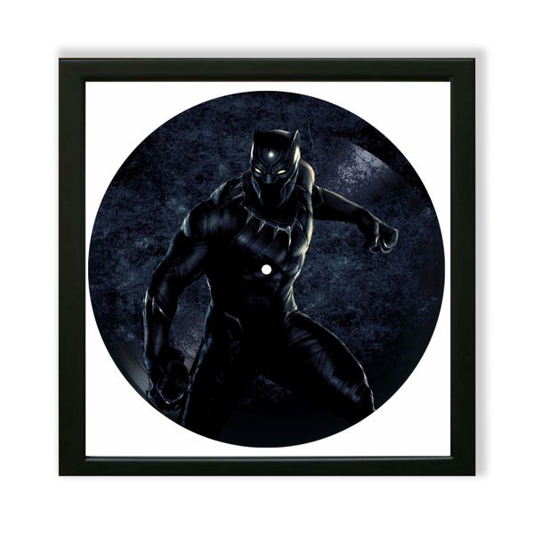 Vinyl Record Decor in a Wooden Frame Black Panther 14" UF-Frame-M-Black Panther-1 photo