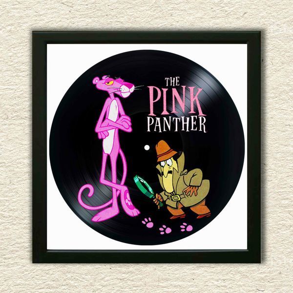 Vinyl Record Decor in a Wooden Frame The Pink Panther 14" 978-4-1 photo