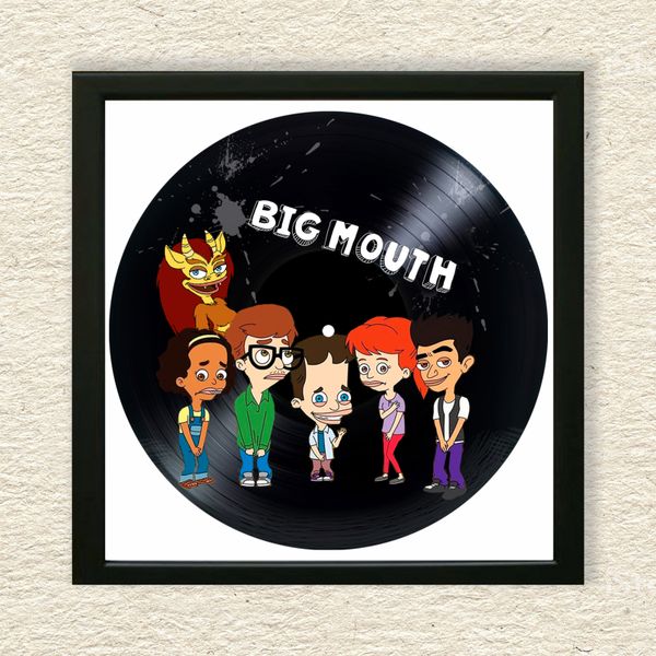 Vinyl Record Decor in a Wooden Frame Big Mouth 14" UF-Frame-C-Big Mouth-3 photo