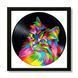 Vinyl Record Decor in a Wooden Frame Cats 14" 63-4-1 photo 1