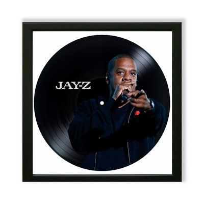Настінний вініловий декор в дерев'яній рамці Jay-Z, розміром 36см 539-4-1 фото