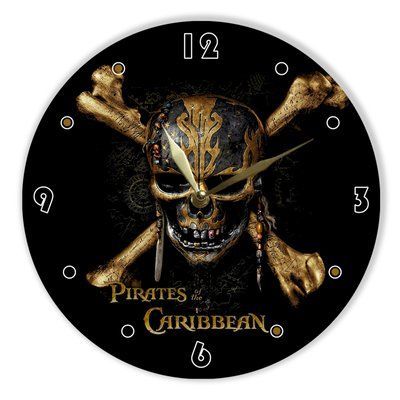 Настінний вініловий годинник Пірати Карибського моря, діаметр 30см UF-Clock-M-Pirates of the Caribbean-1 фото