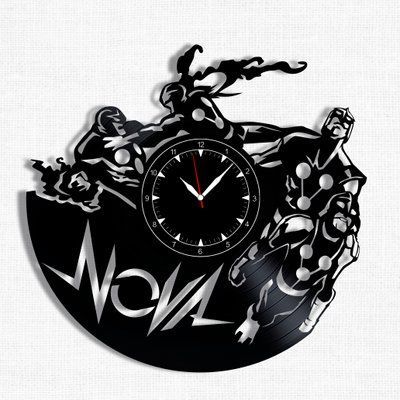 Настінний вініловий годинник Nova, діаметр 30см Vinyl-Clock-Nova-1 фото