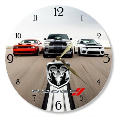 Настінний вініловий годинник Додж, діаметр 30см UF-Clock-Dodge-1 фото