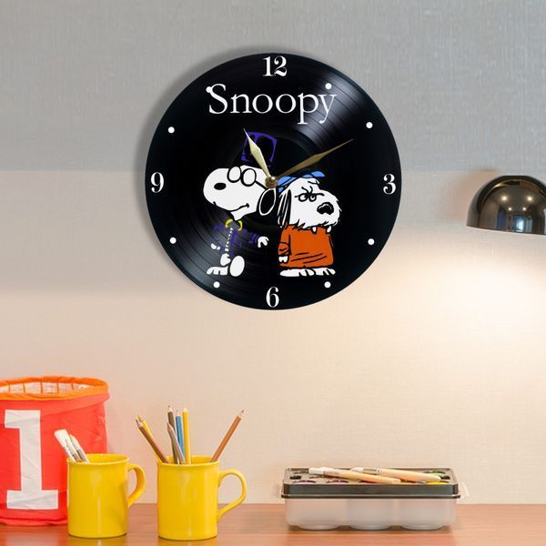 Настінний вініловий годинник Снупі, діаметр 30см UF-Clock-C-Snoopy-4 фото