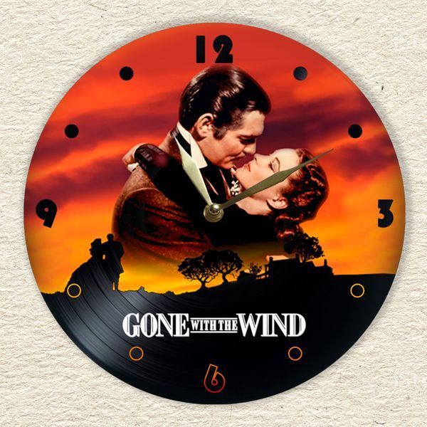 Wall Vinyl Record Clock Gone with the Wind 12" UF-Clock-M-Gone with the Wind-1 photo
