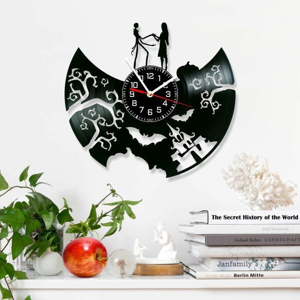 Wall Vinyl Record Clock Nightmare Before Christmas 12" 139-1-9 photo