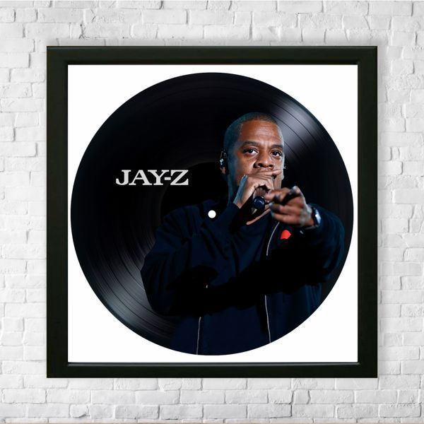 Vinyl Record Decor in a Wooden Frame Jay-Z 14" 539-4-1 photo