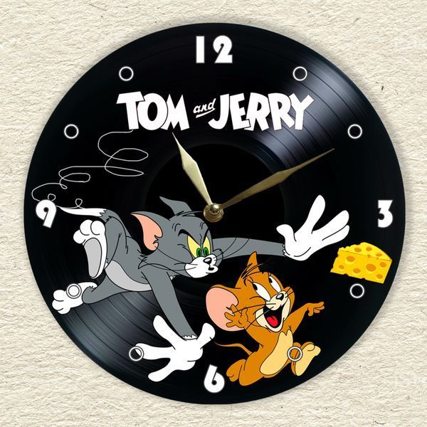 Wall Vinyl Record Clock Tom and Jerry 12" UF-Clock-C-Tom and Jerry-1 photo