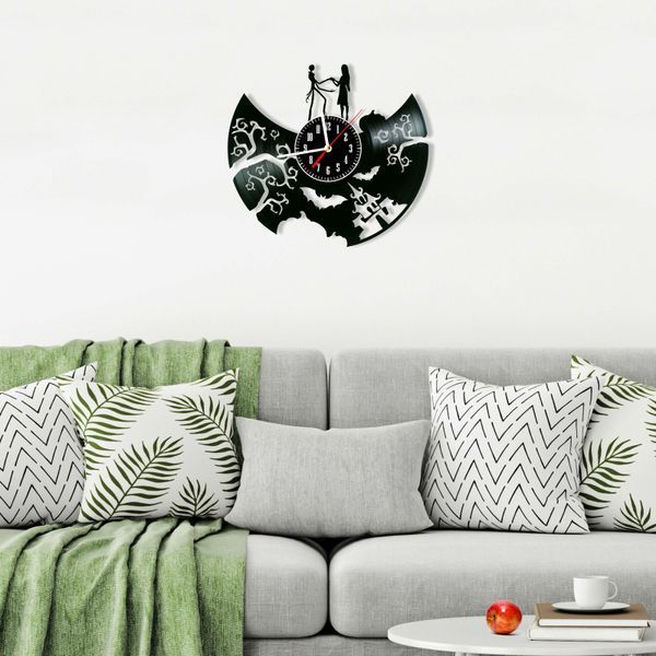 Wall Vinyl Record Clock Nightmare Before Christmas 12" 139-1-9 photo
