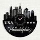 Wall Vinyl Record Clock Philadelphia 12" 32-1-1 photo 1