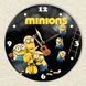Настінний вініловий годинник Посіпаки, діаметр 30см UF-Clock-C-Minions-5 фото 3