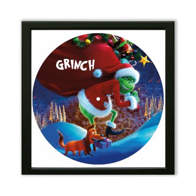 Vinyl Record Decor in a Wooden Frame Grinch 14" UF-Frame-Grinch-2 photo