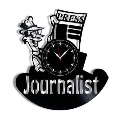 Wall Vinyl Record Clock Journalist 12" Vinyl-Clock-Journalist-1 photo