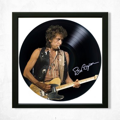 Vinyl Record Decor in a Wooden Frame Bob Dylan 14" UF-Frame-Bob Dylan-1 photo