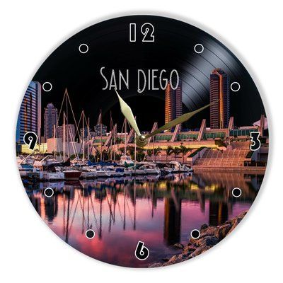 Wall Vinyl Record Clock San Diego 12" 35-2-1 photo