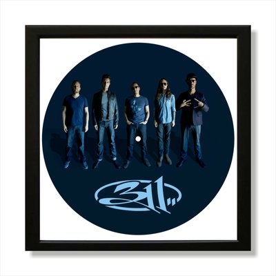 Vinyl Record Decor in a Wooden Frame 311 band 14" UF-Frame-311 band-2 photo