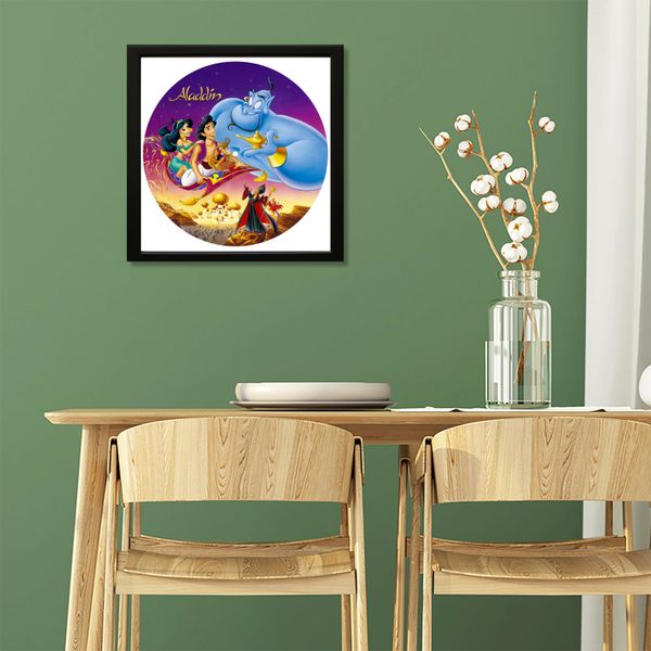 Vinyl Record Decor in a Wooden Frame Aladdin 14" UF-Frame-C-Aladdin-1 photo