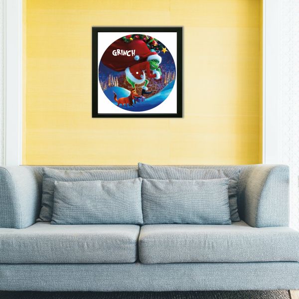 Vinyl Record Decor in a Wooden Frame Grinch 14" UF-Frame-Grinch-2 photo