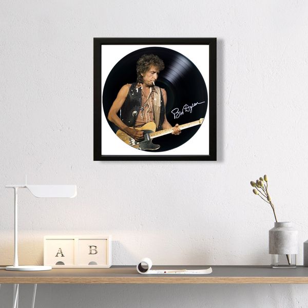 Vinyl Record Decor in a Wooden Frame Bob Dylan 14" UF-Frame-Bob Dylan-1 photo