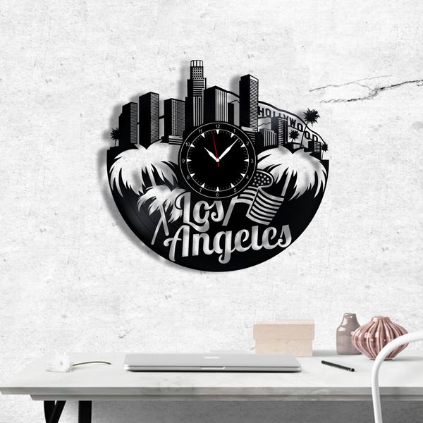 Wall Vinyl Record Clock Los Angeles 12" Vinyl-Clock-Los Angeles-2 photo