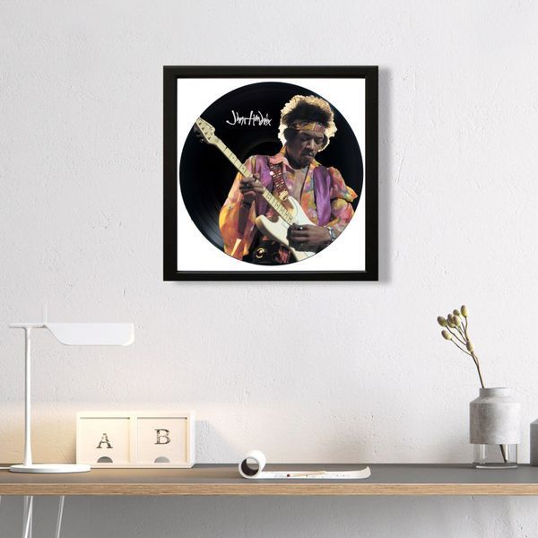 Vinyl Record Decor in a Wooden Frame Jimi Hendrix 14" 540-4-1 photo