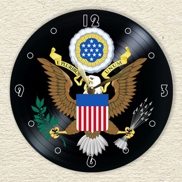 Wall Vinyl Record Clock Great Seal 12" UF-Clock-Great Seal-1 photo