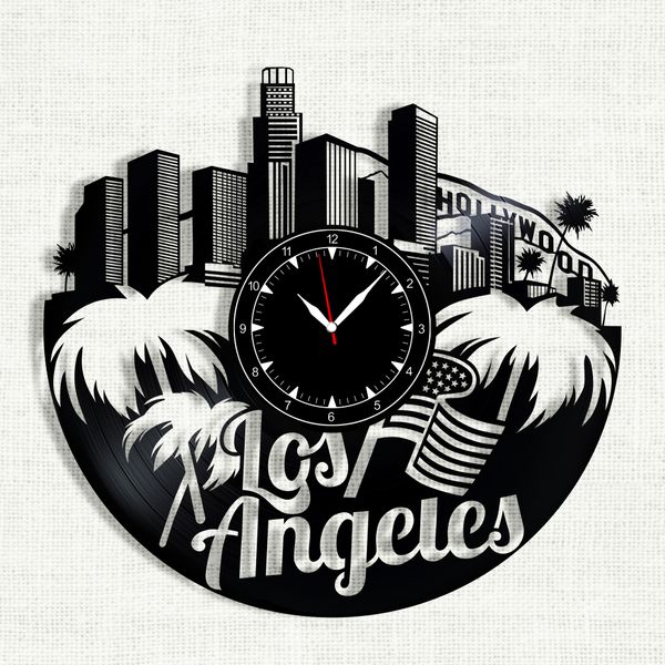 Wall Vinyl Record Clock Los Angeles 12" Vinyl-Clock-Los Angeles-2 photo