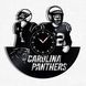 Настінний вініловий годинник Кароліна Пантерс, діаметр 30см Vinyl-Clock-Carolina Panthers-1 фото 1