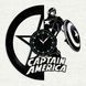 Настінний вініловий годинник Капітан Америка, діаметр 30см Vinyl-Clock-M-Captain America-4 фото