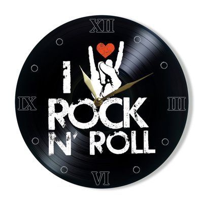 Wall Vinyl Record Clock Love Rock n roll 12" UF-Clock-Love Rock n roll-1 photo