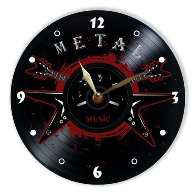 Wall Vinyl Record Clock Metal 12" UF-Clock-Metal-1 photo