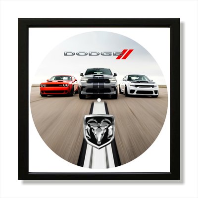 Vinyl Record Decor in a Wooden Frame Dodge 14" UF-Frame-Dodge-1 photo