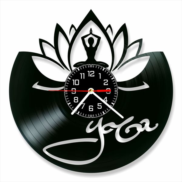 Wall Vinyl Record Clock Yoga 12" Vinyl-Clock-Yoga-4 photo