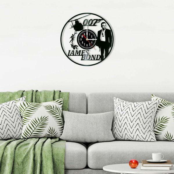 Wall Vinyl Record Clock James Bond 12" Vinyl-Clock-M-James Bond-5 photo