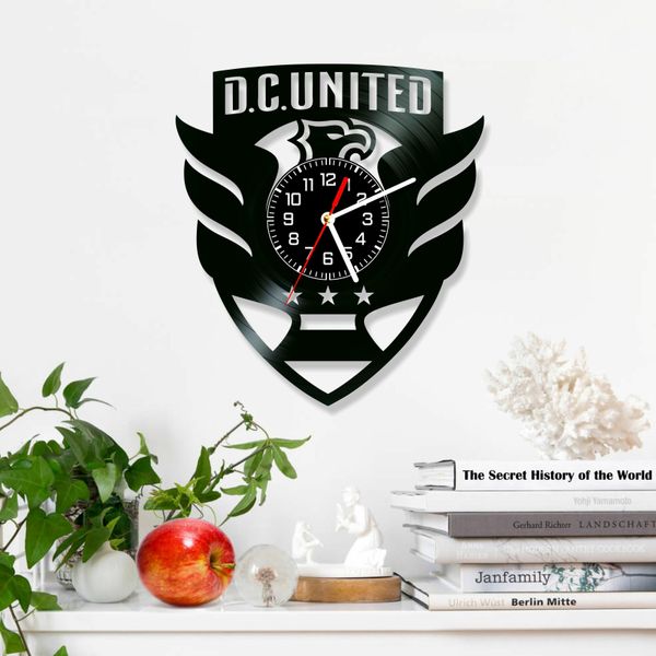 Wall Vinyl Record Clock DC United Soccer Club 12" Vinyl-Clock-DC United Soccer Club-1 photo