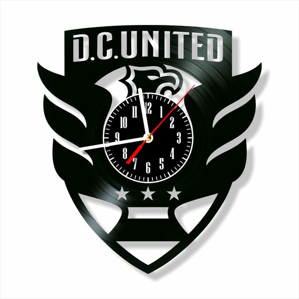 Wall Vinyl Record Clock DC United Soccer Club 12" Vinyl-Clock-DC United Soccer Club-1 photo