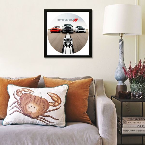 Vinyl Record Decor in a Wooden Frame Dodge 14" UF-Frame-Dodge-1 photo