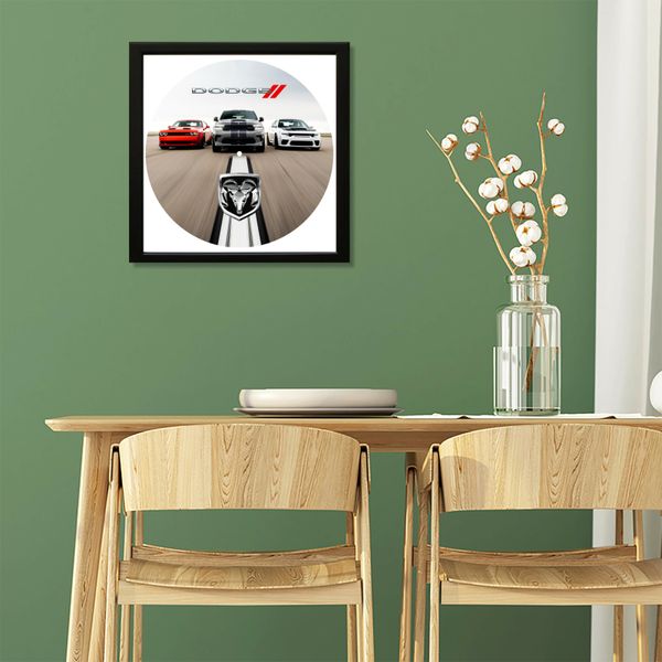 Vinyl Record Decor in a Wooden Frame Dodge 14" UF-Frame-Dodge-1 photo