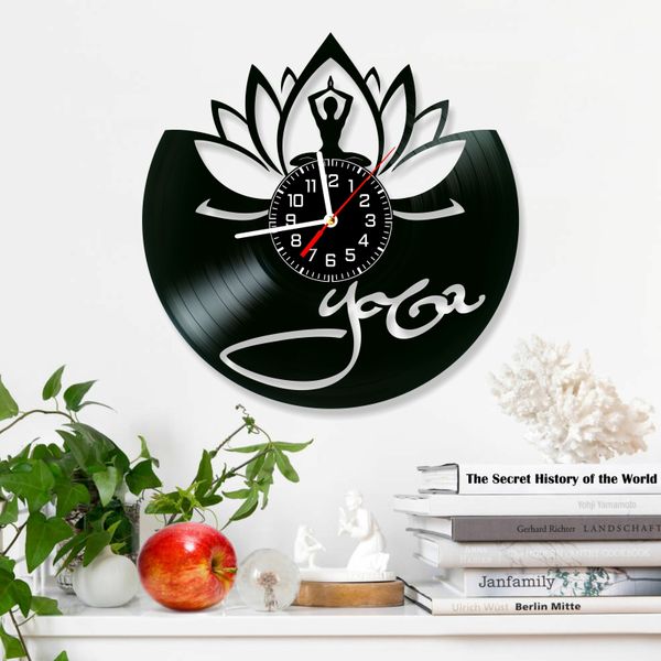 Wall Vinyl Record Clock Yoga 12" Vinyl-Clock-Yoga-4 photo